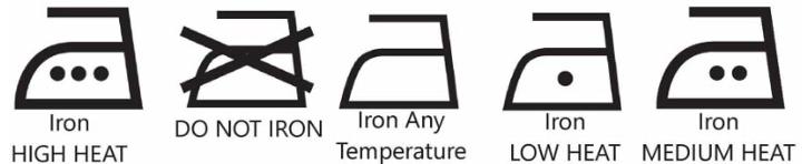 Ký hiệu ủi (là) Iron symbols thường thấy trên quần áo